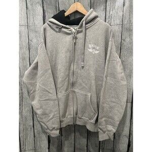 Vintage Avirex Skull Zip Up Hoodie Men’s Size XL Gray Grey Pre-owned